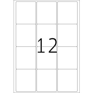 Etiketten Premium a4, wit 63,5x72 mm papier mat 1200 st.