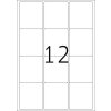 Etiketten Premium a4, wit 63,5x72 mm papier mat 1200 st.