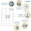 Etiketten Premium a4, wit 66x25,4 mm papier mat 3300 st.