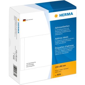 Adresetiketten enkel wit 130x80 mm papier mat 500 st.