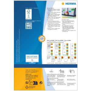 Etiketten a4 blauw 105x148 mm papier mat 400 st.