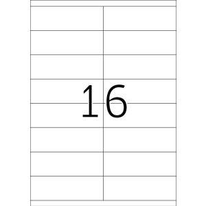 Etiketten Premium a4, wit 105x35 mm papier mat 1600 st.