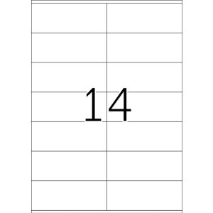 Etiketten Premium a4, wit 105x42 mm papier mat 1400 st.