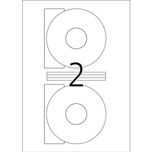 CD-etiketten a4 wit ø 116 mm papier mat...