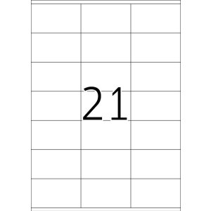 Etiketten Premium a4, wit 70x41 mm papier mat 2100 st.