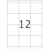 Etiketten Premium a4, wit 70x67,7 mm papier mat 2400 st.