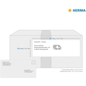 Etiketten Premium a4, wit 105x297 mm papier mat 200 st.