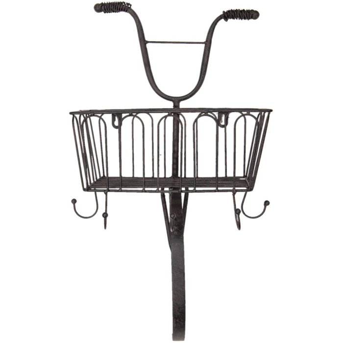 Decoratie ijzeren rek fiets 28x19x50 cm groen - 6y2943