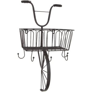 Decoratie ijzeren rek fiets 28x19x50 cm groen - 6y2943