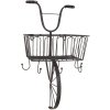 Decoratie ijzeren rek fiets 28x19x50 cm groen - 6y2943