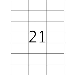 Etiketten Premium a4, wit 70x42,3 mm papier mat 2100 st.