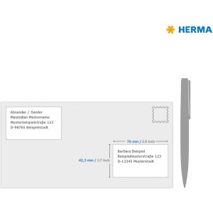 Etiketten Premium a4, wit 70x42,3 mm papier mat 2100 st.