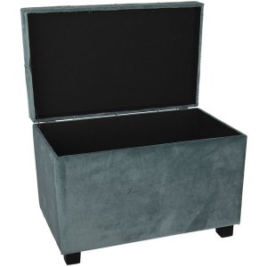 Kruk-Kist 60x36x43 cm turkoois - 64061LT