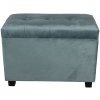 Kruk-Kist 60x36x43 cm turkoois - 64061LT