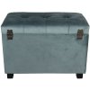 Kruk-Kist 60x36x43 cm turkoois - 64061LT