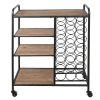 Wijnflessenrek 50299 zwart 53x11x26 cm