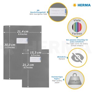 a4 Herma papieren beschermhoes lichtgrijs