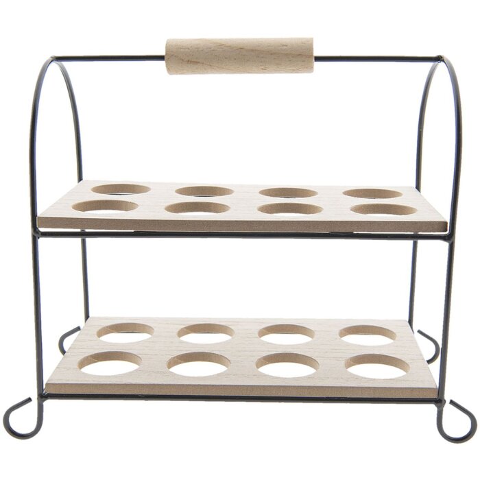 Eierhouder 64057 Zwart - Wit 21x11x20 cm