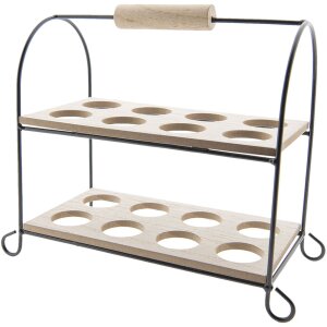 Eierhouder 64057 Zwart - Wit 21x11x20 cm