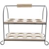 Eierhouder 64057 Zwart - Wit 21x11x20 cm