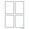 Schooletiketten neutraal grijs kader 40x55 mm