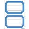 Schooletiketten neutraal blauw kader 82x55 mm