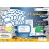 Schooletiketten neutraal blauw kader 82x55 mm