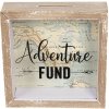 Spaarpot Adventure Fund 6h1734 bruin 15x5x15 cm
