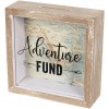 Spaarpot Adventure Fund 6h1734 bruin 15x5x15 cm