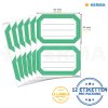 Schooletiketten neutraal groen gelinieerd 82x55 mm