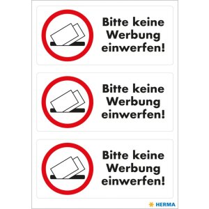 Informatie labels "Gelieve geen reclame te...