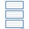 Schooletiketten neutrale blauwe rand