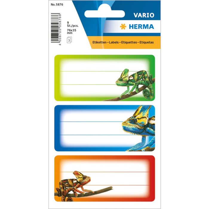 herma boek etiketten vario school gekko