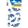 Magische Sticker Dolfijnen, glitter 1 vel