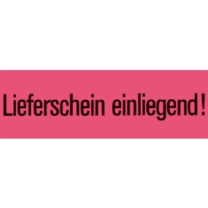 Verzendingsbiljet inlegvel lichtgevend rood 39x118 mm...
