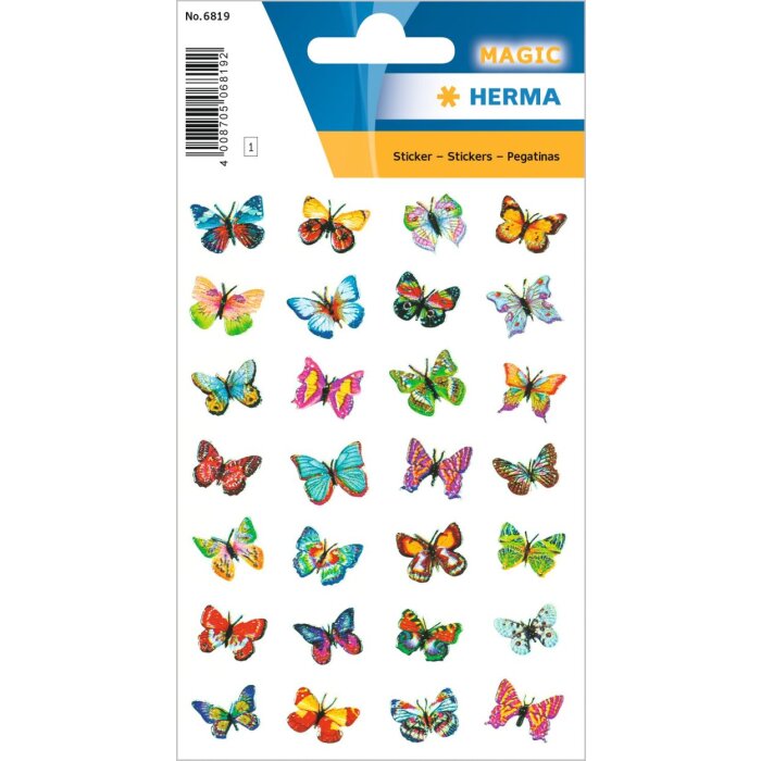 herma stickers magische vlinders, mica folie