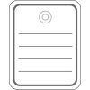 Stukgoed label 40x50 mm met plastic oogje 1000 st.