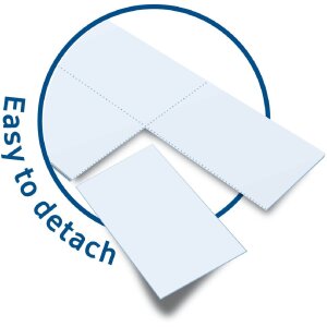 Scheurvast label a4 52,5x93,5 mm wit papier-folie-papier geperforeerd niet-klevend 1200 st.