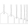 Hangtags 1000 stuks rood garen 18x28