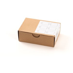 Opknoping etiketten 25x38 mm met draad wit 1000 st.