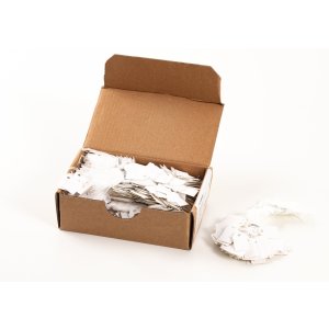 Hangetiketten 15x24 mm met draad wit 1000 st.