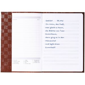 Schriftfolie pp a5 gekaft-bruin