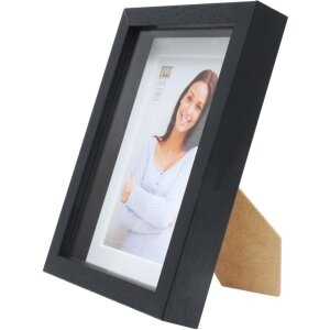 s223k2 Zwarte houten lijst voor het inlijsten van voorwerpen 30x30 cm