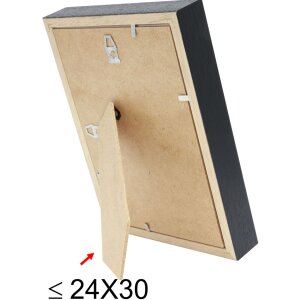 s223k2 Zwarte houten lijst voor het inlijsten van voorwerpen 30x30 cm