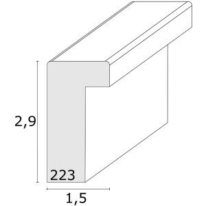 s223k2 Zwarte houten lijst voor het inlijsten van voorwerpen 30x30 cm