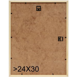 s233h4 Houten lijst in natuurkleur met rode buitenrand 13x18 cm
