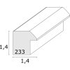 s233h4 Houten lijst in natuurkleur met rode buitenrand 13x18 cm