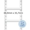 Computer etiketten wit 88,9x35,7 mm papier mat 2000 st.