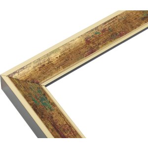 s40jb2 Houten lijst in goudkleur met groene en donkerrode tinten 20x30 cm