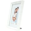 s46df1 Fotolijst in wit met zilveren rand 13x18 cm